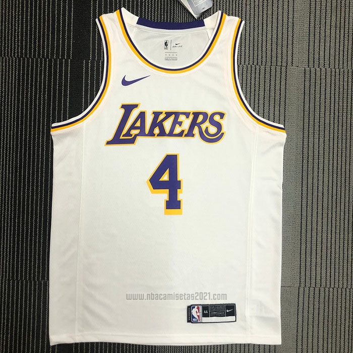 Camiseta Los Angeles Lakers Rajon Rondo #4 Association 2021-22 Blanco